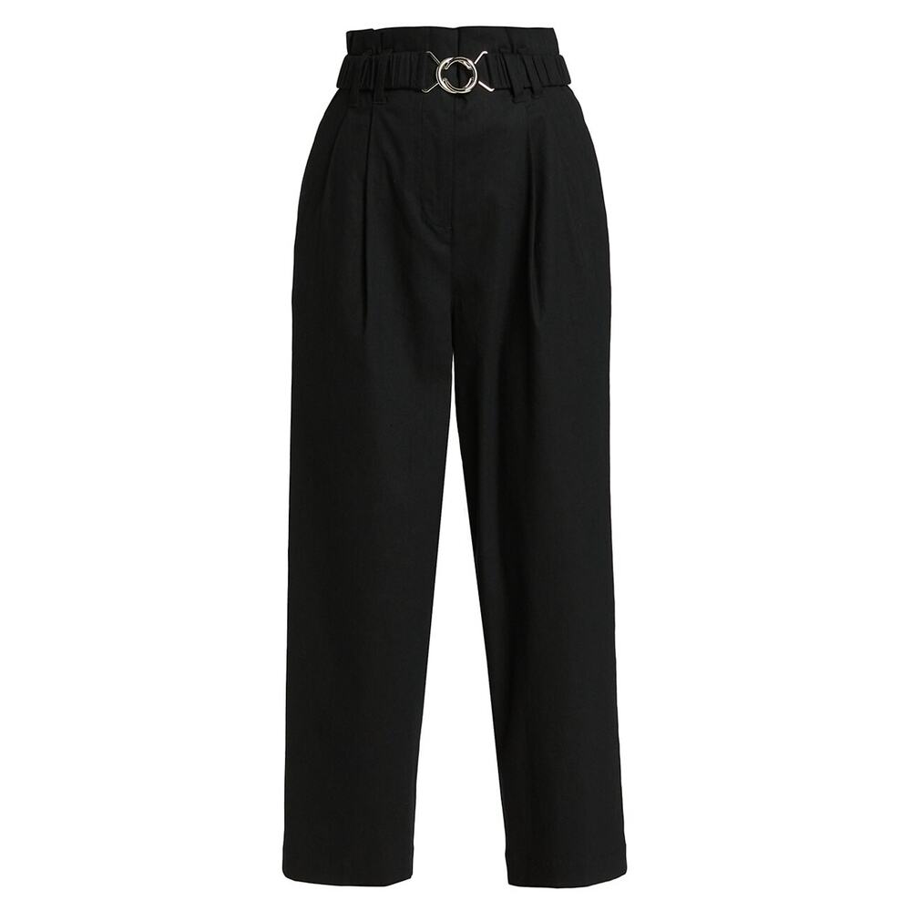 Derek Lam 'Atto' Black Belted Paperbag Pants Size 6